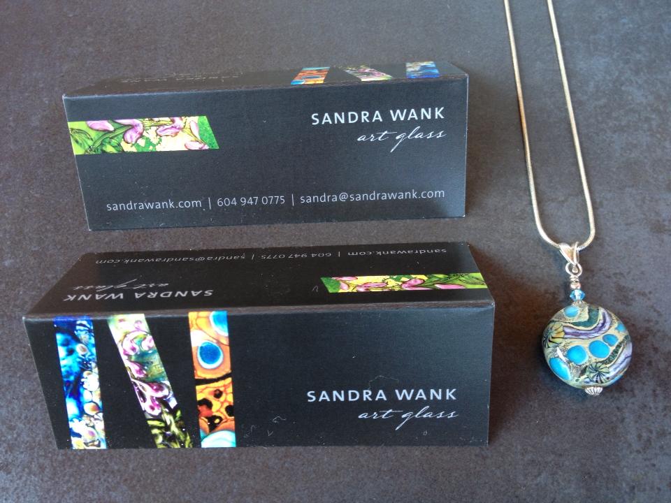 sandra wank glass art - identity and card design