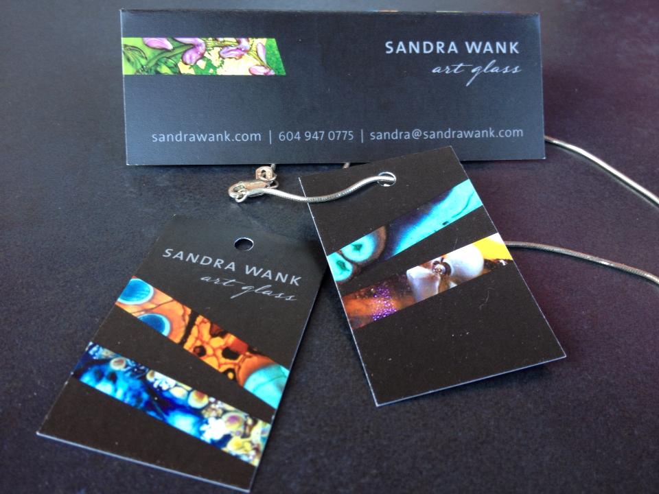 sandra wank glass art - identity and card design